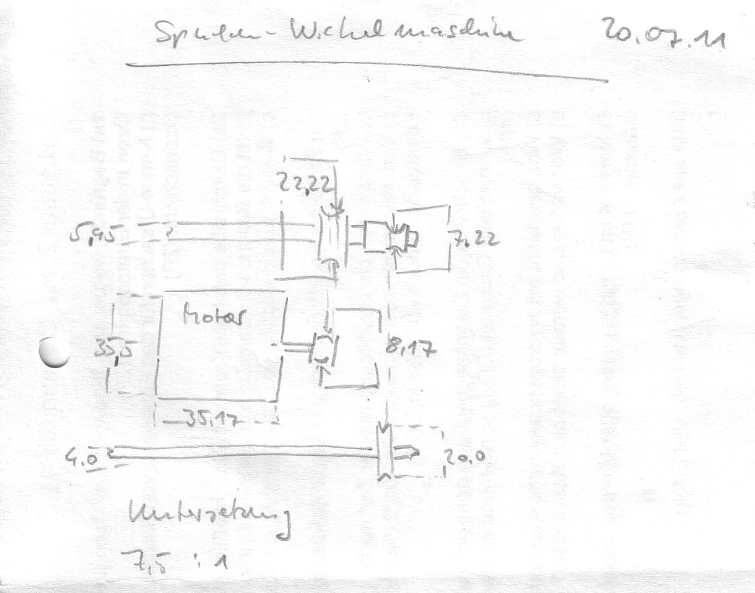 Untersetzung Spulenwickelmaschine