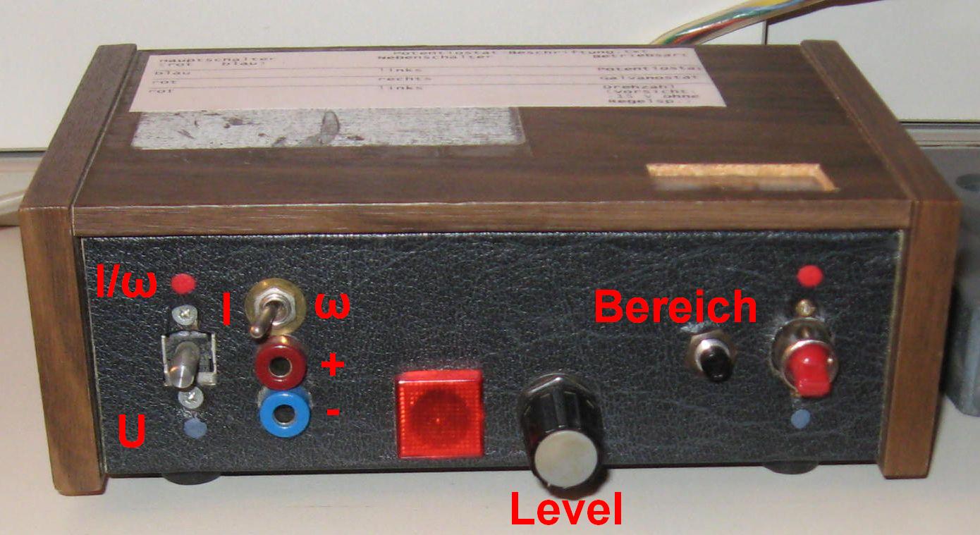 Potentiostat Gehuse, vorne